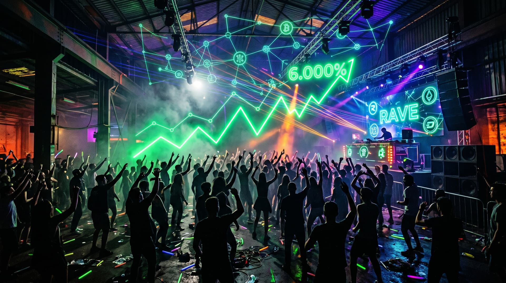 RAVE Token +6.000% auf Platz 22 nach Binance-Listing